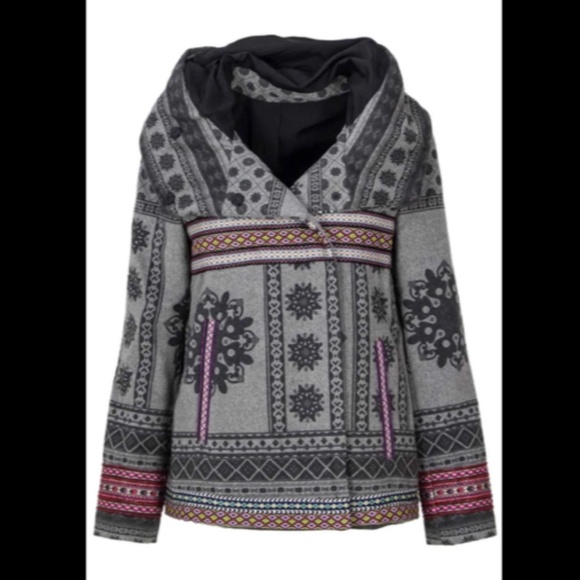 Desigual Chaq Copenhage Printed Jacket Women's USA Size 6 - NWT - Picture 1 of 16